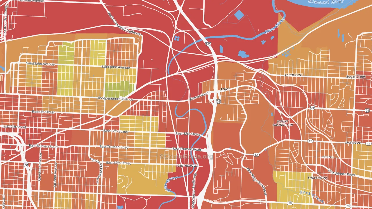 64125, MO Map of Theft Rates