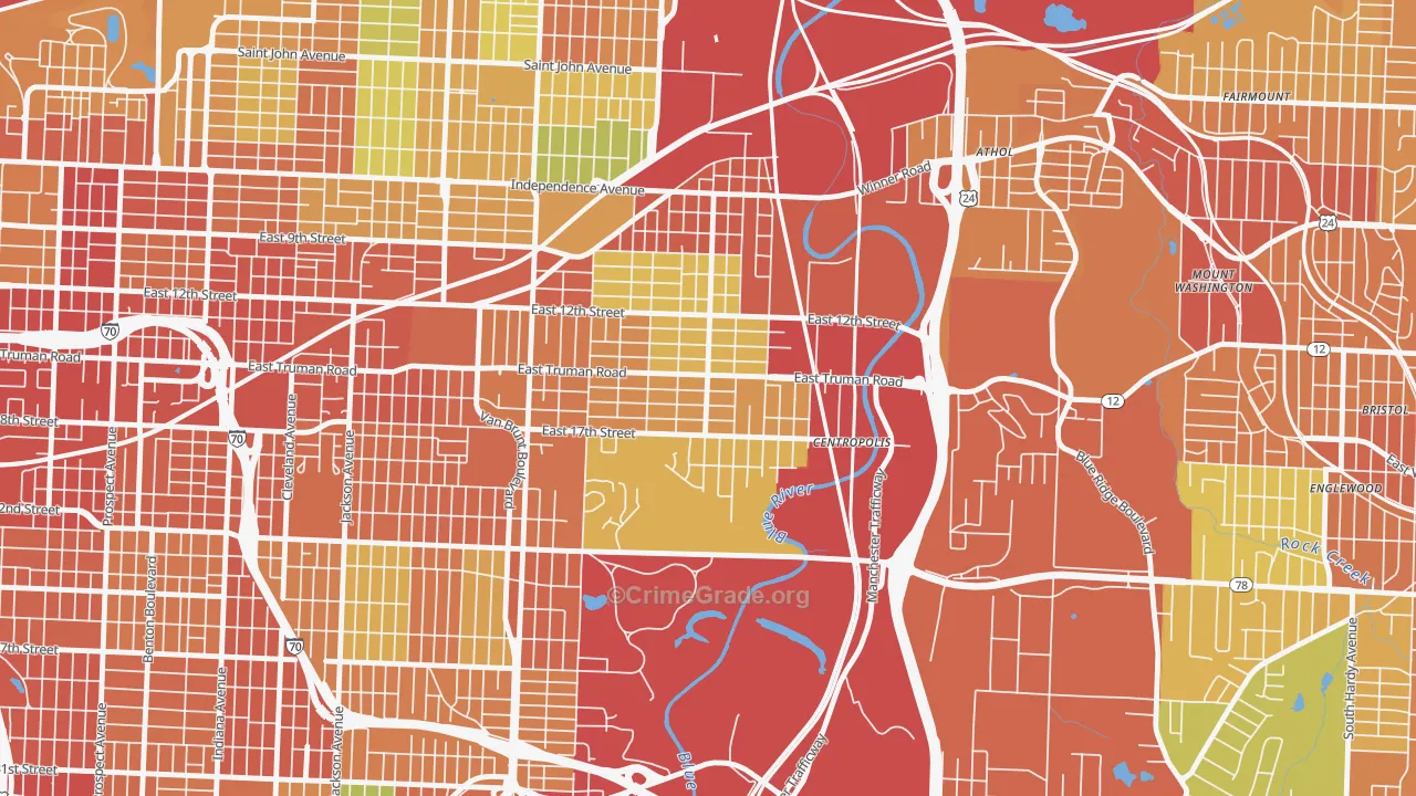 64126, MO Map of Theft Rates