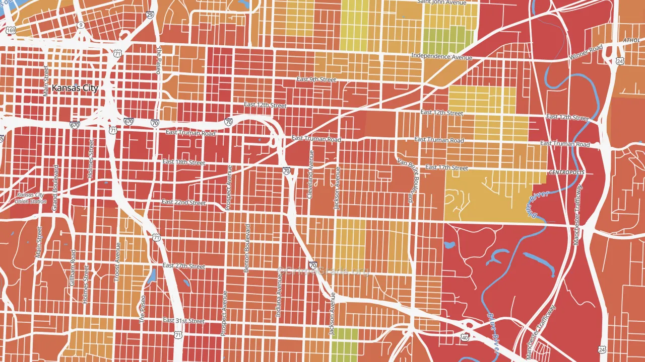 64127, MO Map of Theft Rates