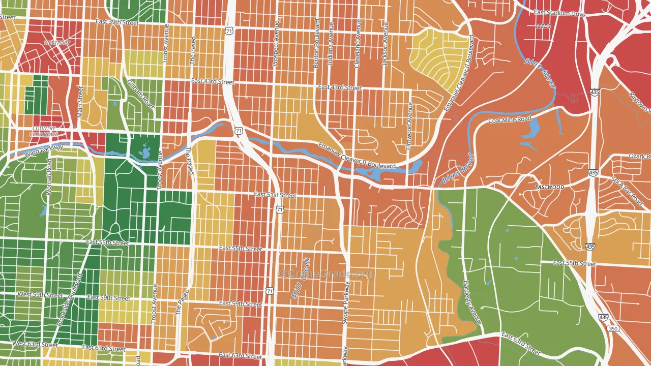 64130, MO Map of Theft Rates