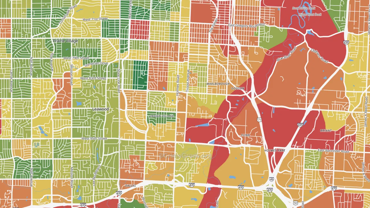 64131, MO Map of Theft Rates