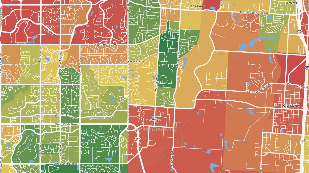 64145, MO Map of Theft Rates