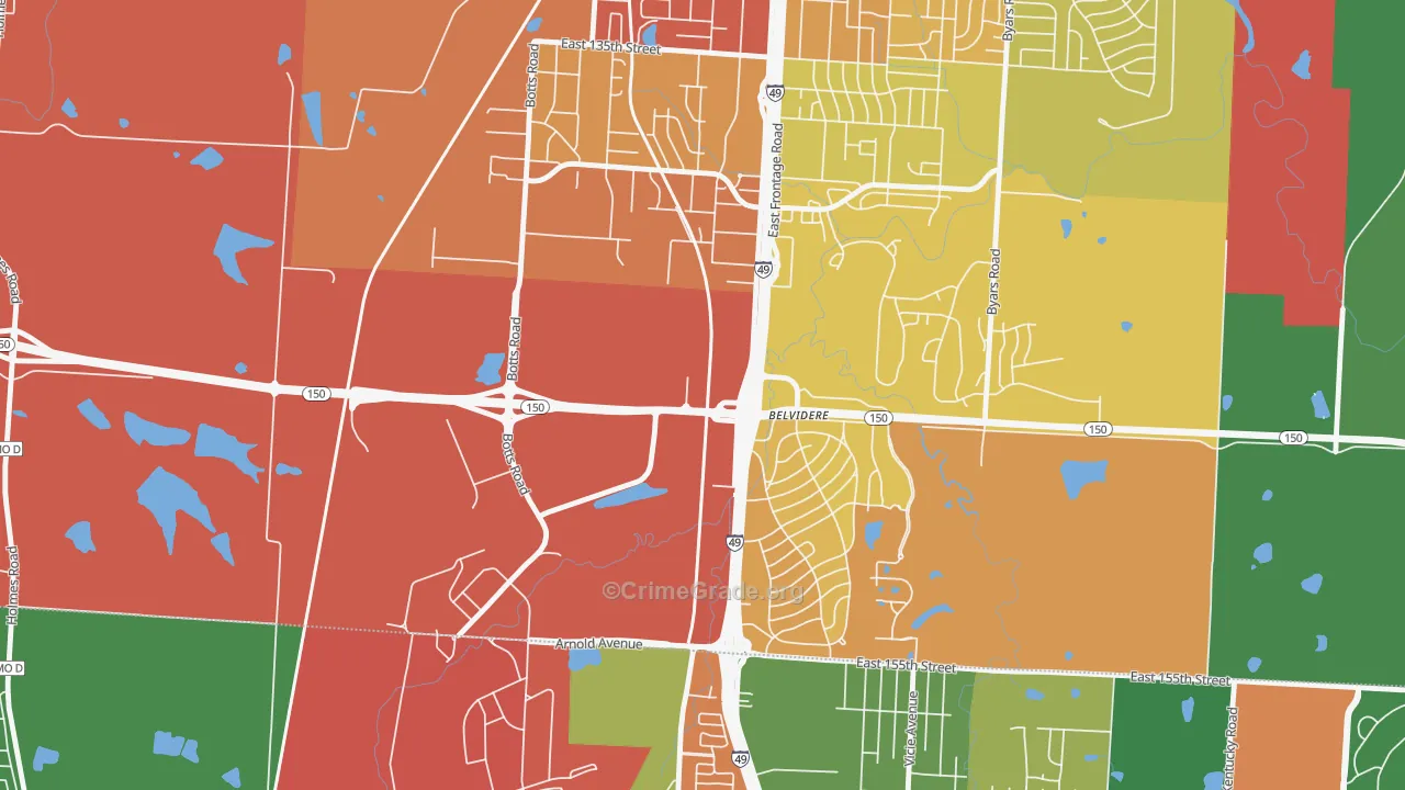 64147, MO Map of Theft Rates