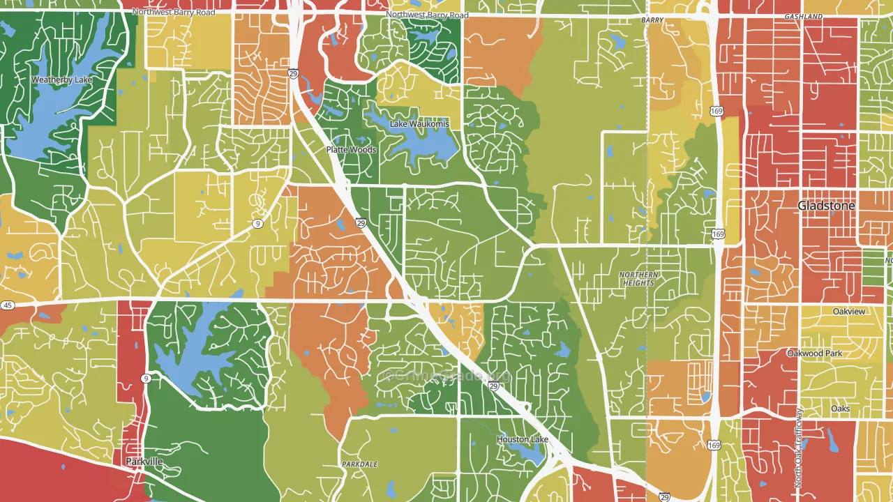 64151, MO Map of Theft Rates