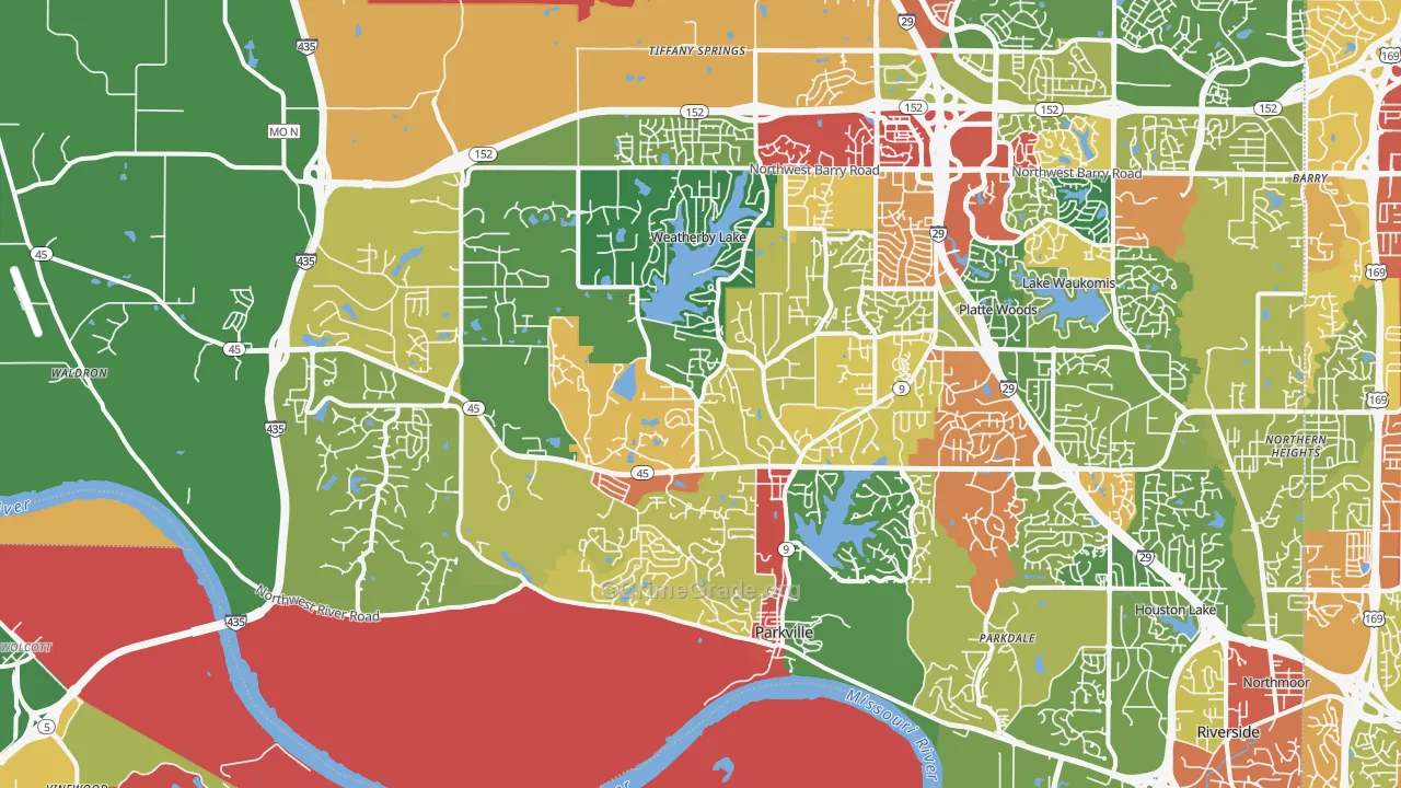 64152, MO Map of Theft Rates
