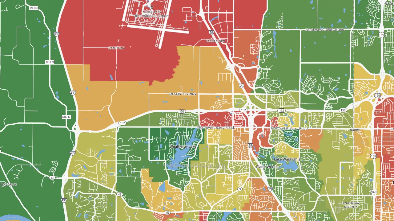 64153, MO Map of Theft Rates