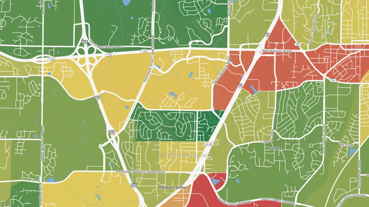 64158, MO Map of Theft Rates