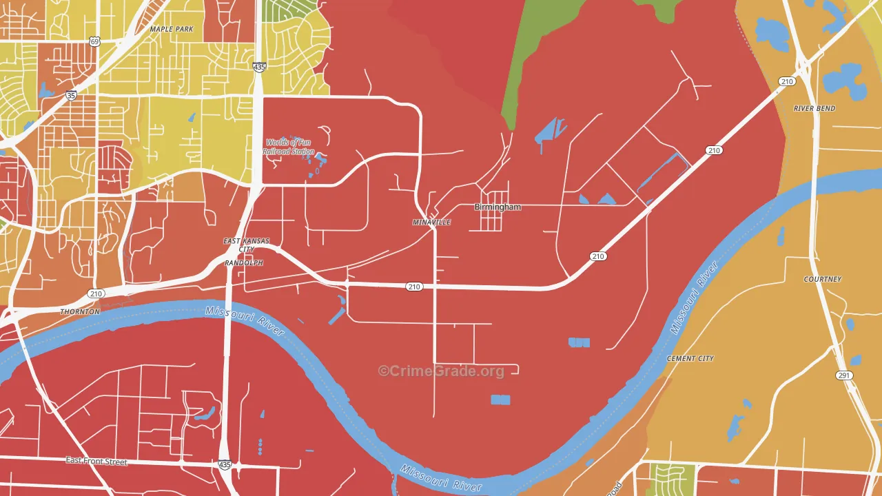 64161, MO Map of Theft Rates