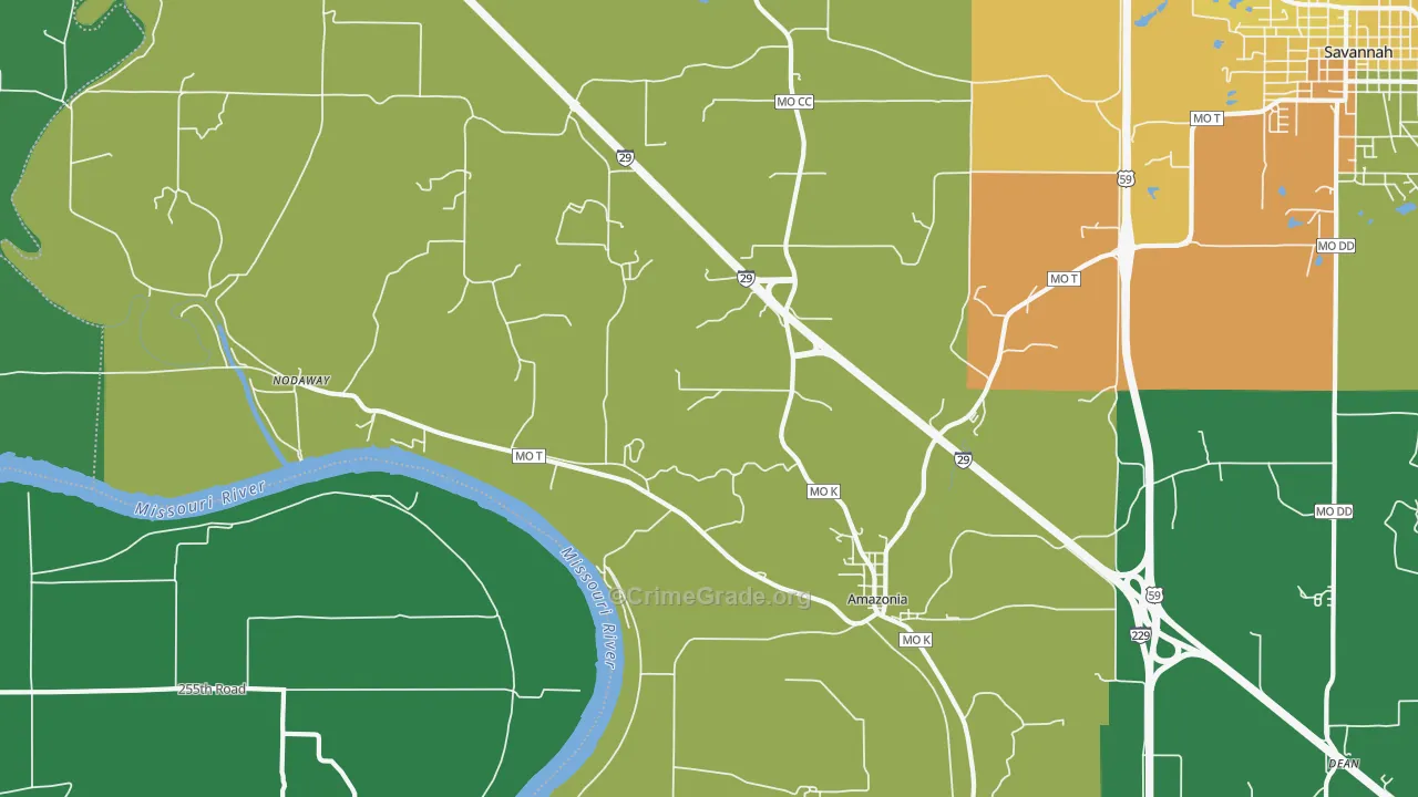 64421, MO Map of Theft Rates