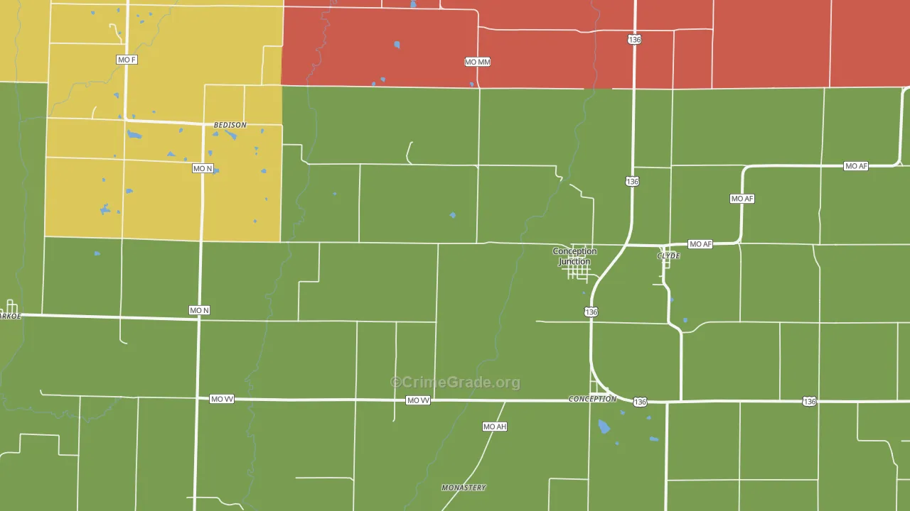 64434, MO Map of Theft Rates