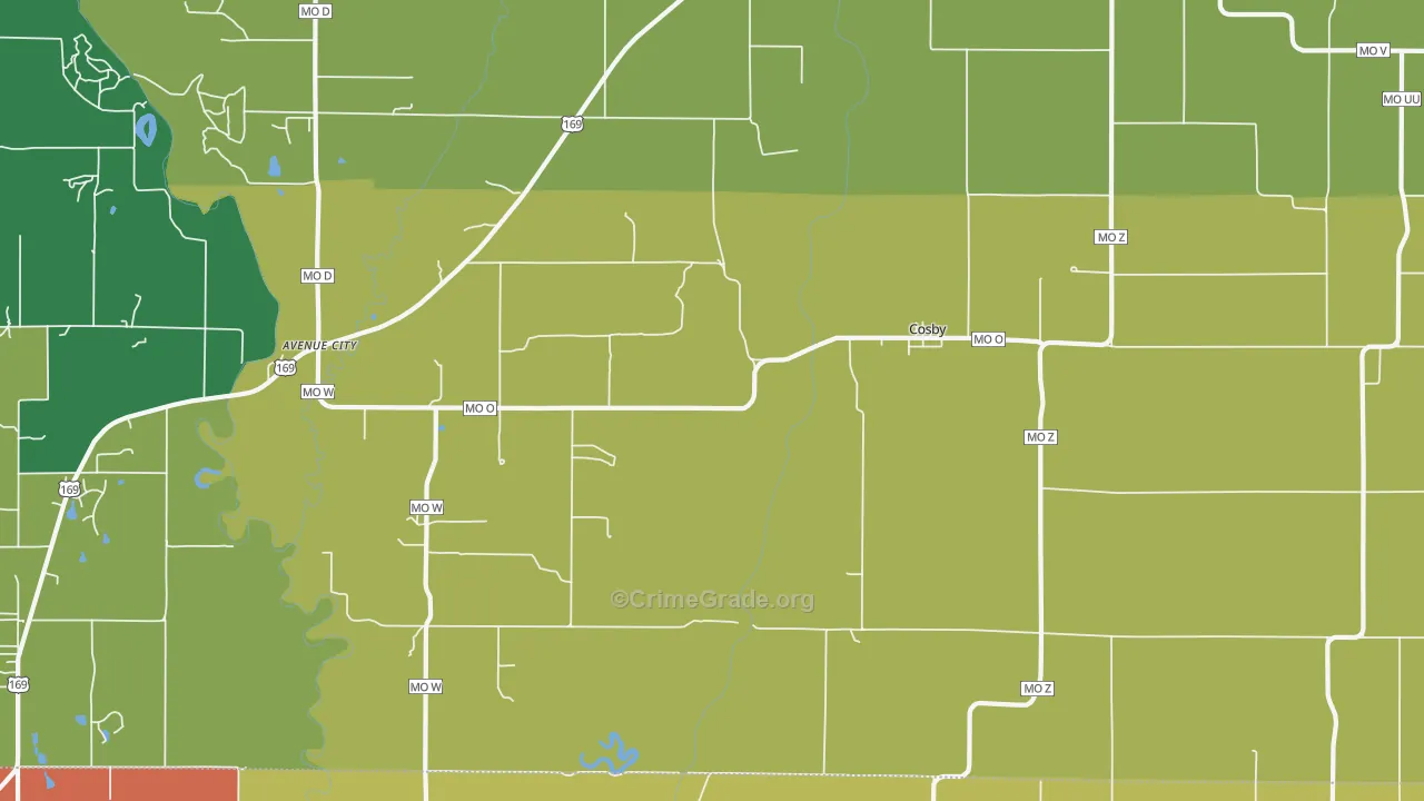 64436, MO Map of Theft Rates