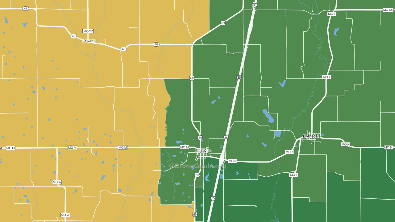 64442, MO Map of Theft Rates