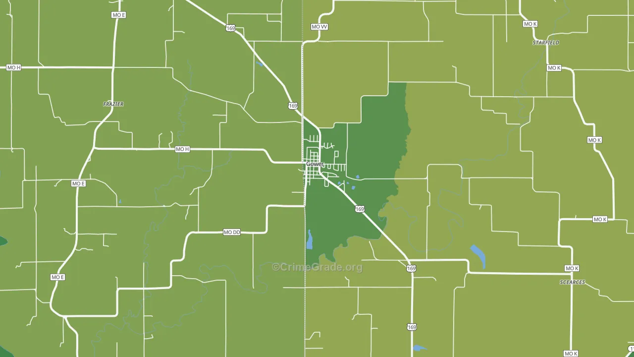 64454, MO Map of Theft Rates