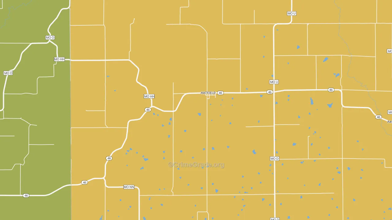64458, MO Map of Theft Rates