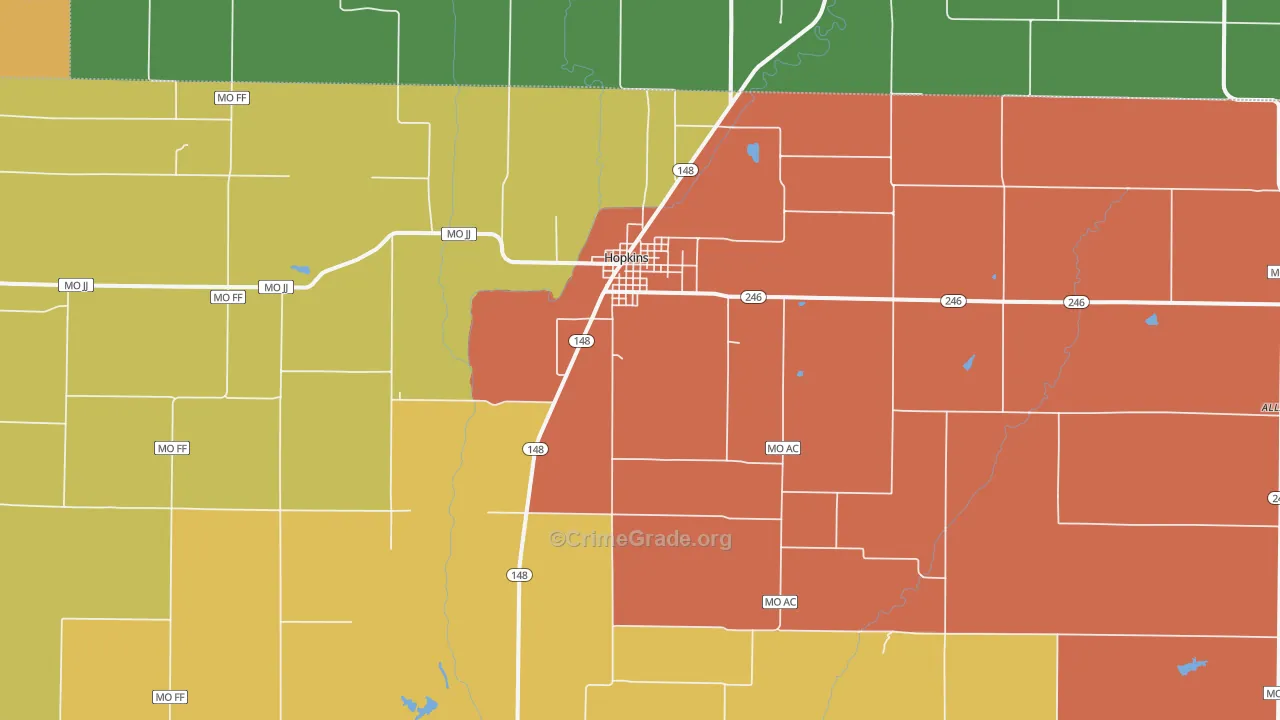 64461, MO Map of Theft Rates