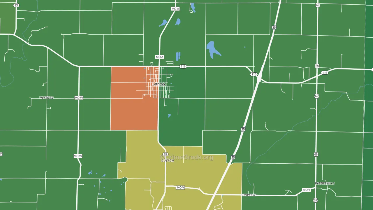 64465, MO Map of Theft Rates