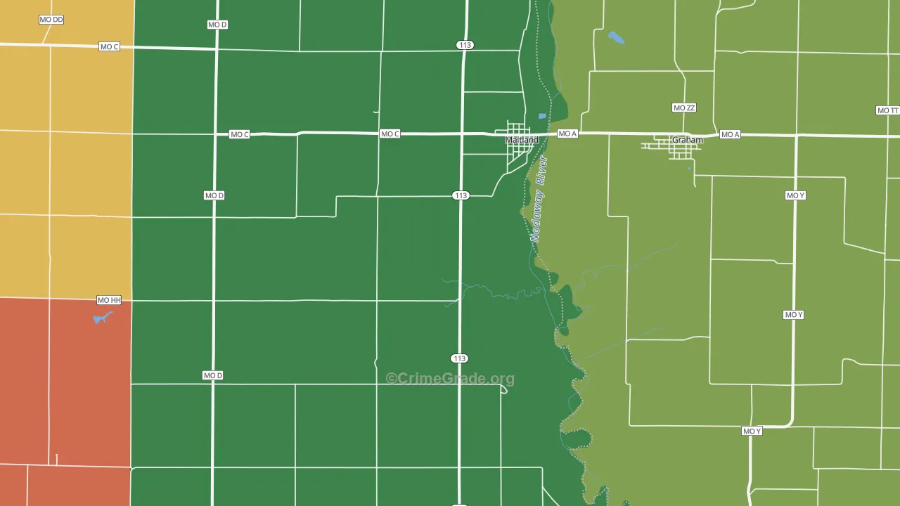 64466, MO Map of Theft Rates