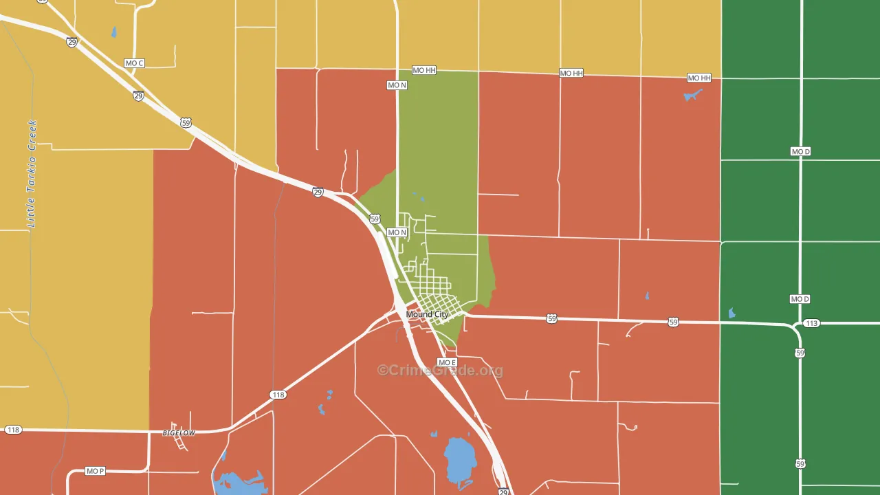 64470, MO Map of Theft Rates