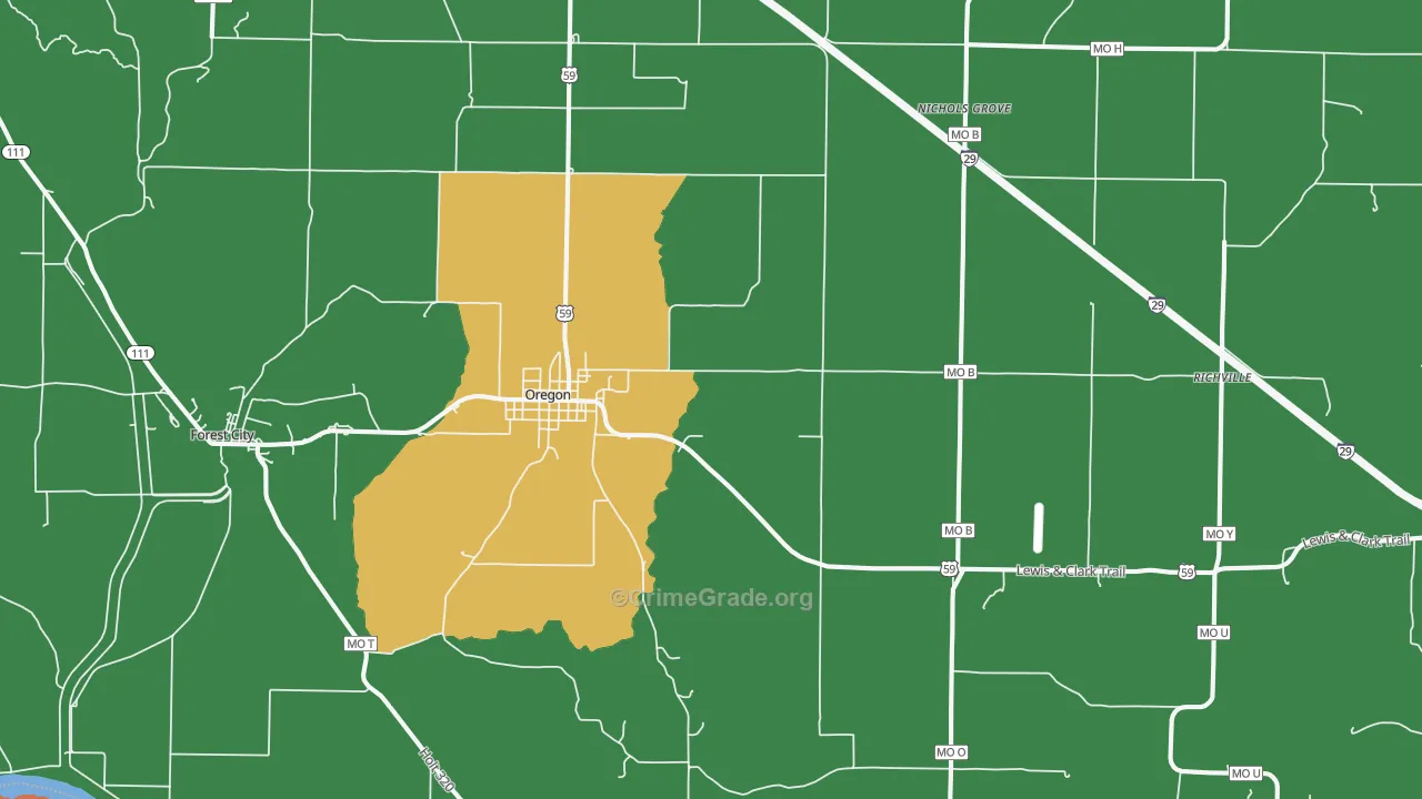64473, MO Map of Theft Rates