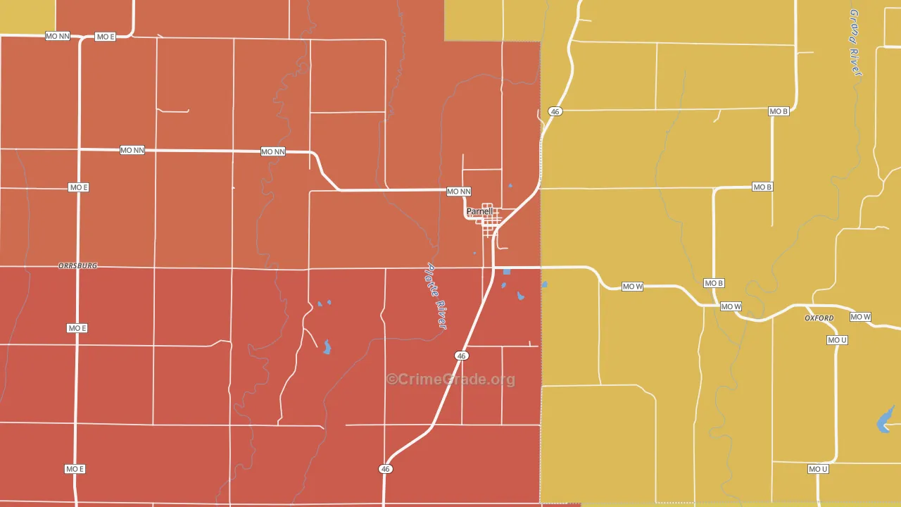 64475, MO Map of Theft Rates