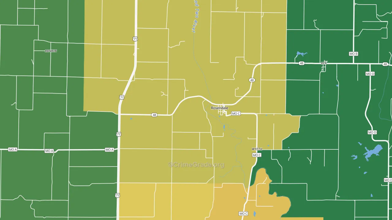 64483, MO Map of Theft Rates