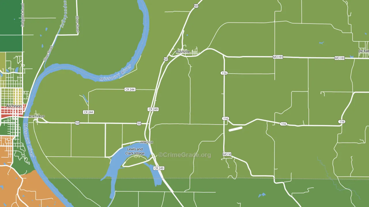 64484, MO Map of Theft Rates