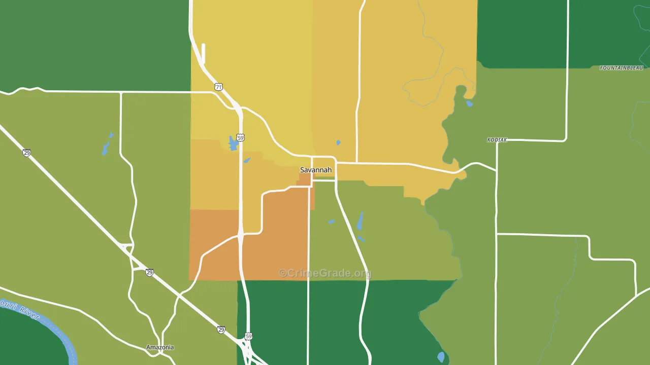 64485, MO Map of Theft Rates