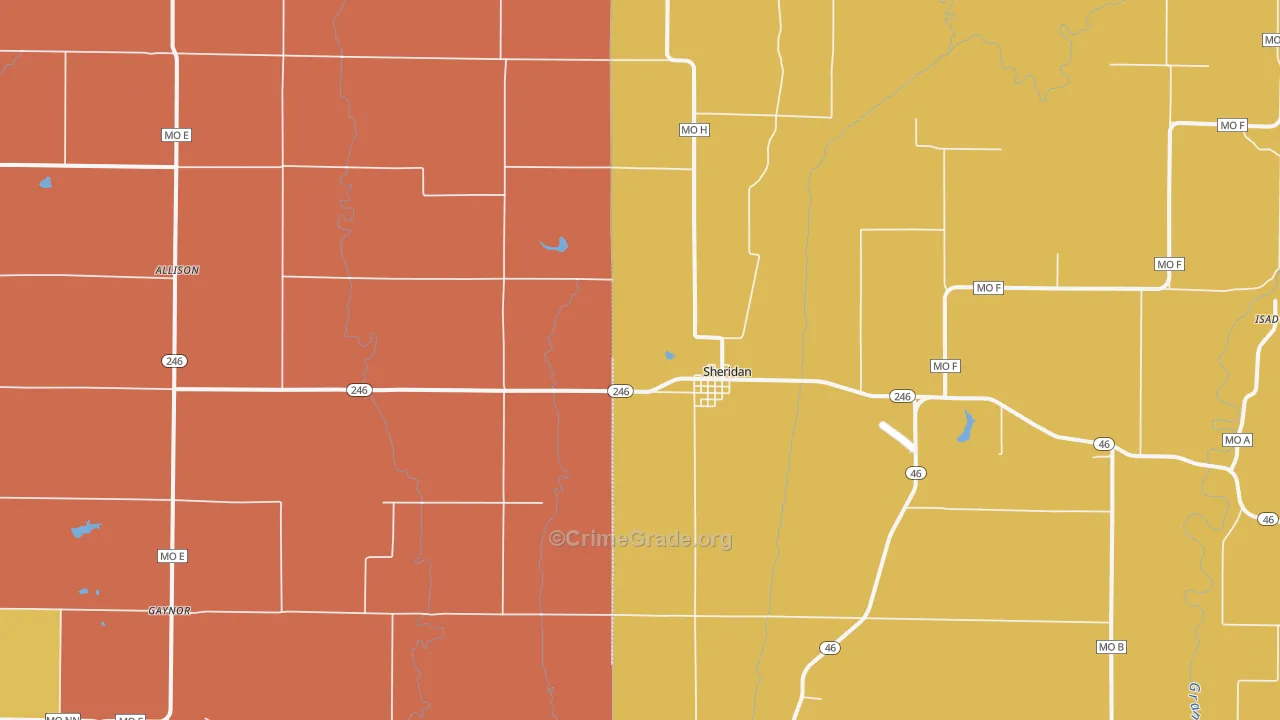 64486, MO Map of Theft Rates