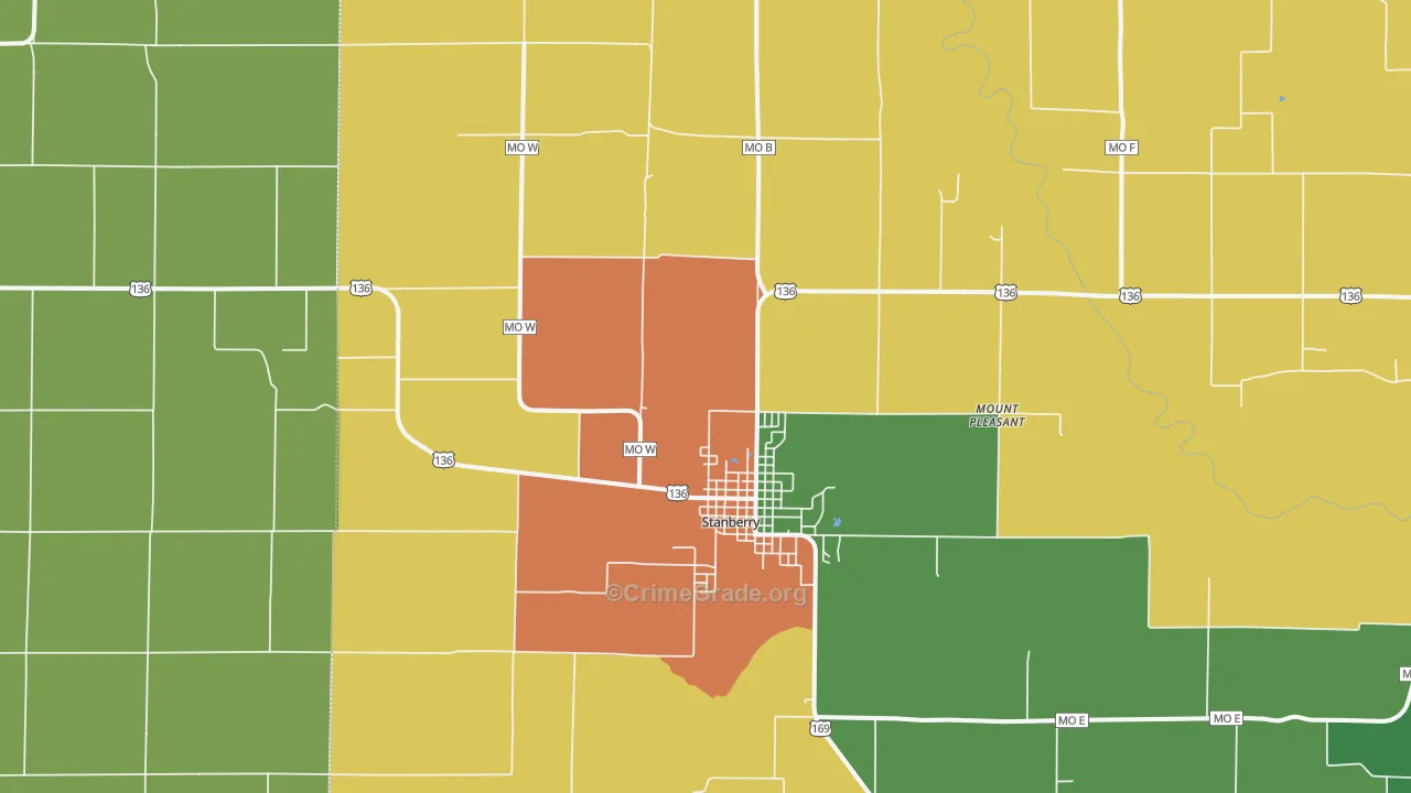 64489, MO Map of Theft Rates