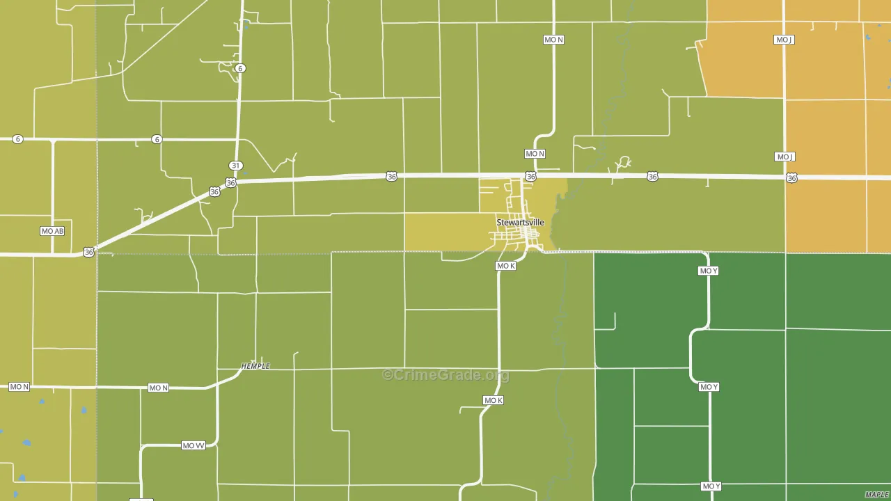 64490, MO Map of Theft Rates