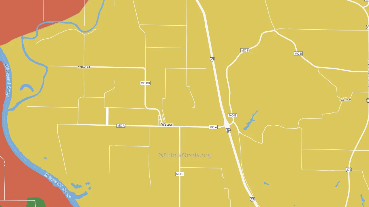 64496, MO Map of Theft Rates