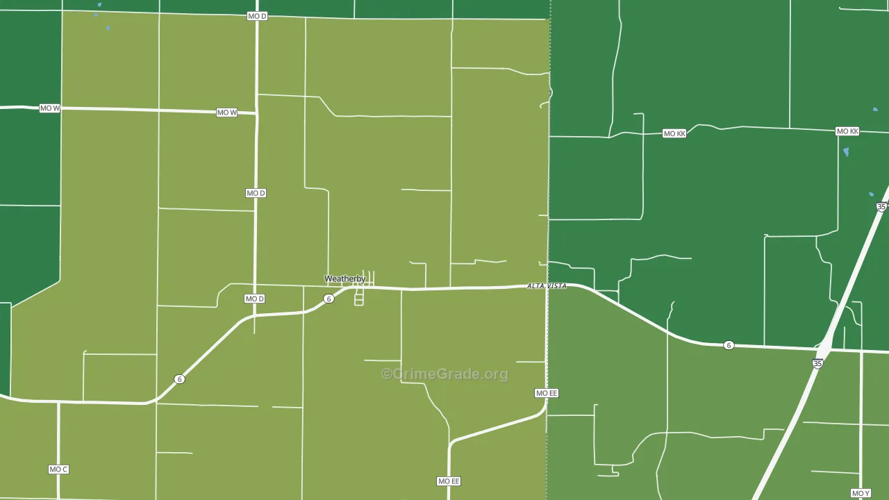 64497, MO Map of Theft Rates