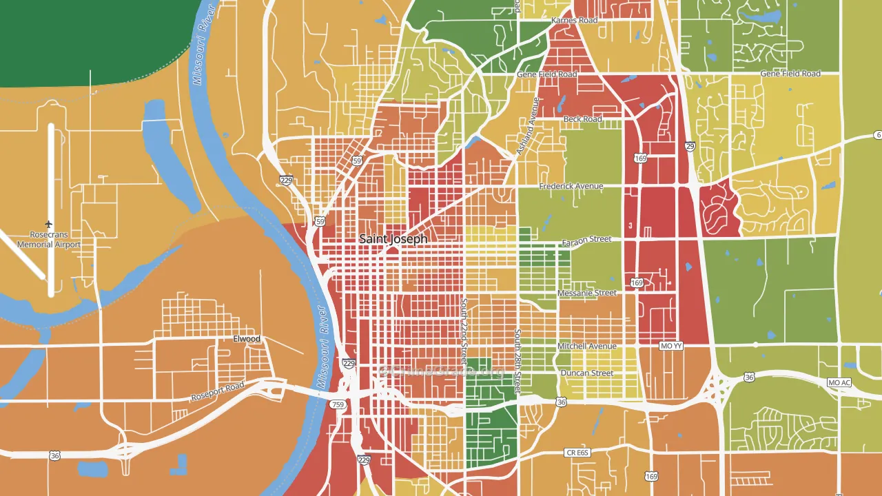 64501, MO Map of Theft Rates