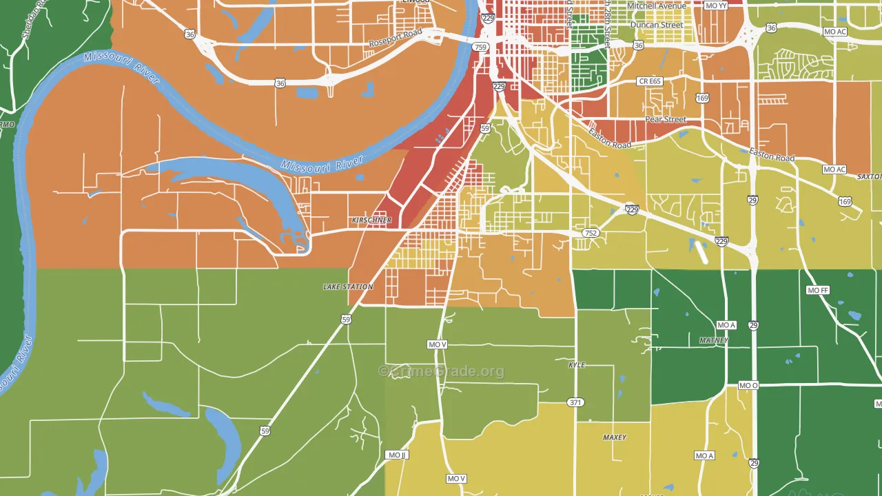 64504, MO Map of Theft Rates