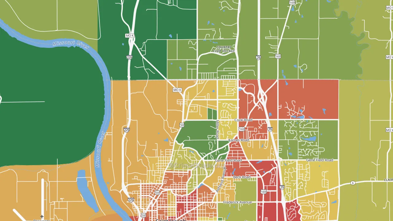 64505, MO Map of Theft Rates