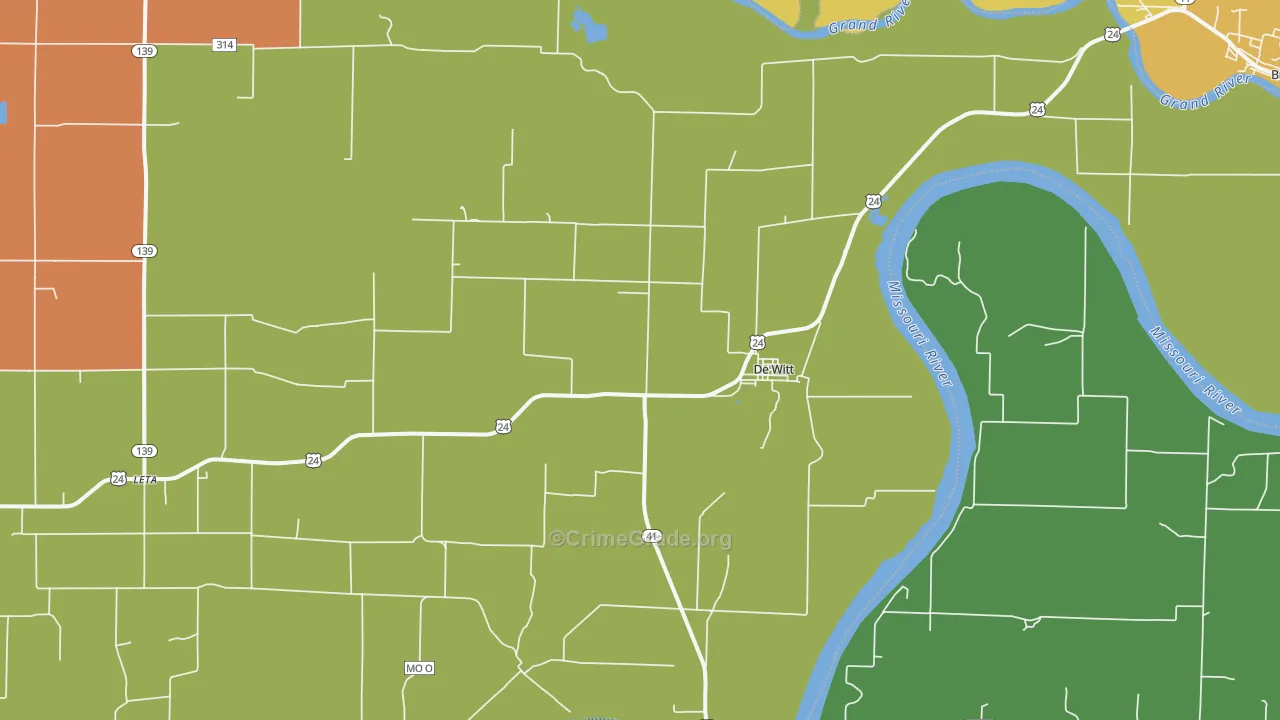 64639, MO Map of Theft Rates