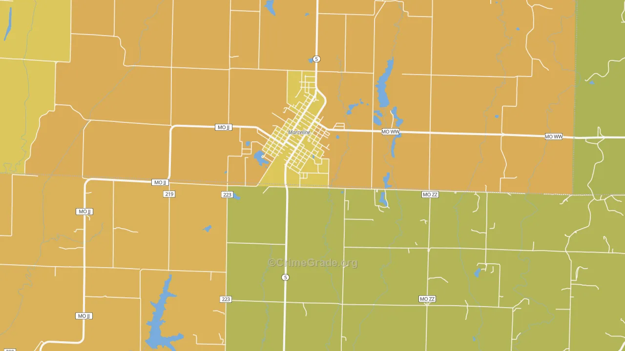 64658, MO Map of Theft Rates