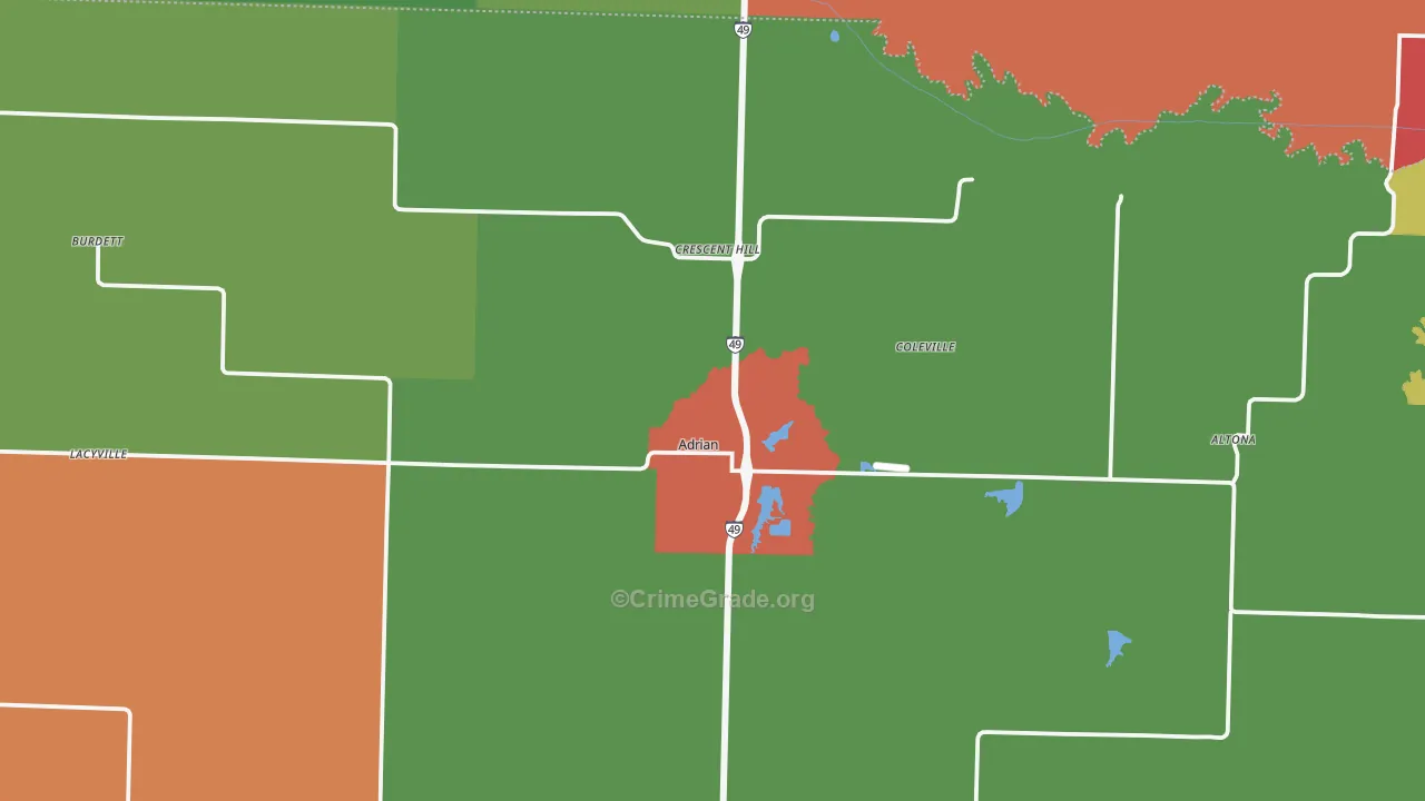 64720, MO Map of Theft Rates