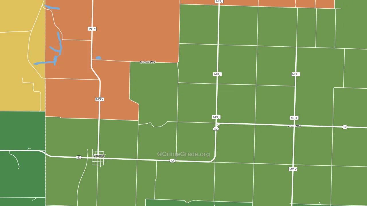64722, MO Map of Theft Rates