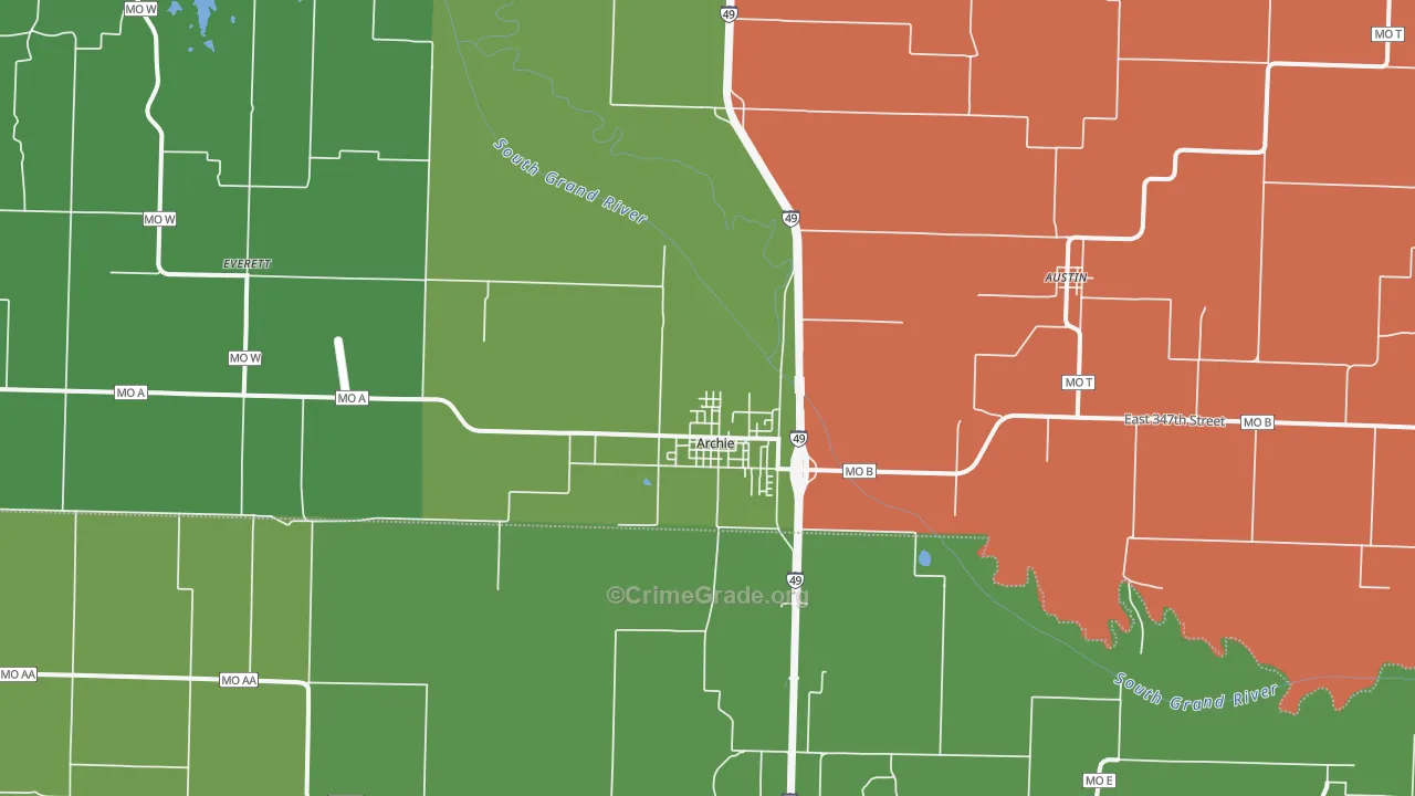 64725, MO Map of Theft Rates