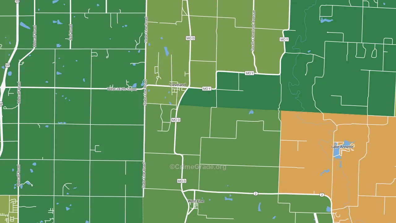 64734, MO Map of Theft Rates