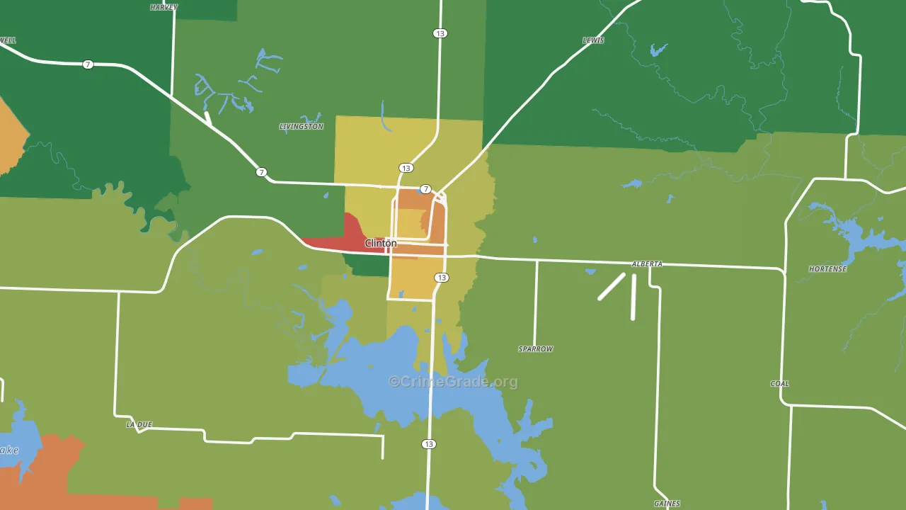 64735, MO Map of Theft Rates