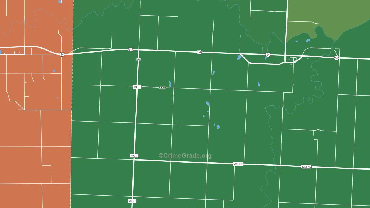 64741, MO Map of Theft Rates