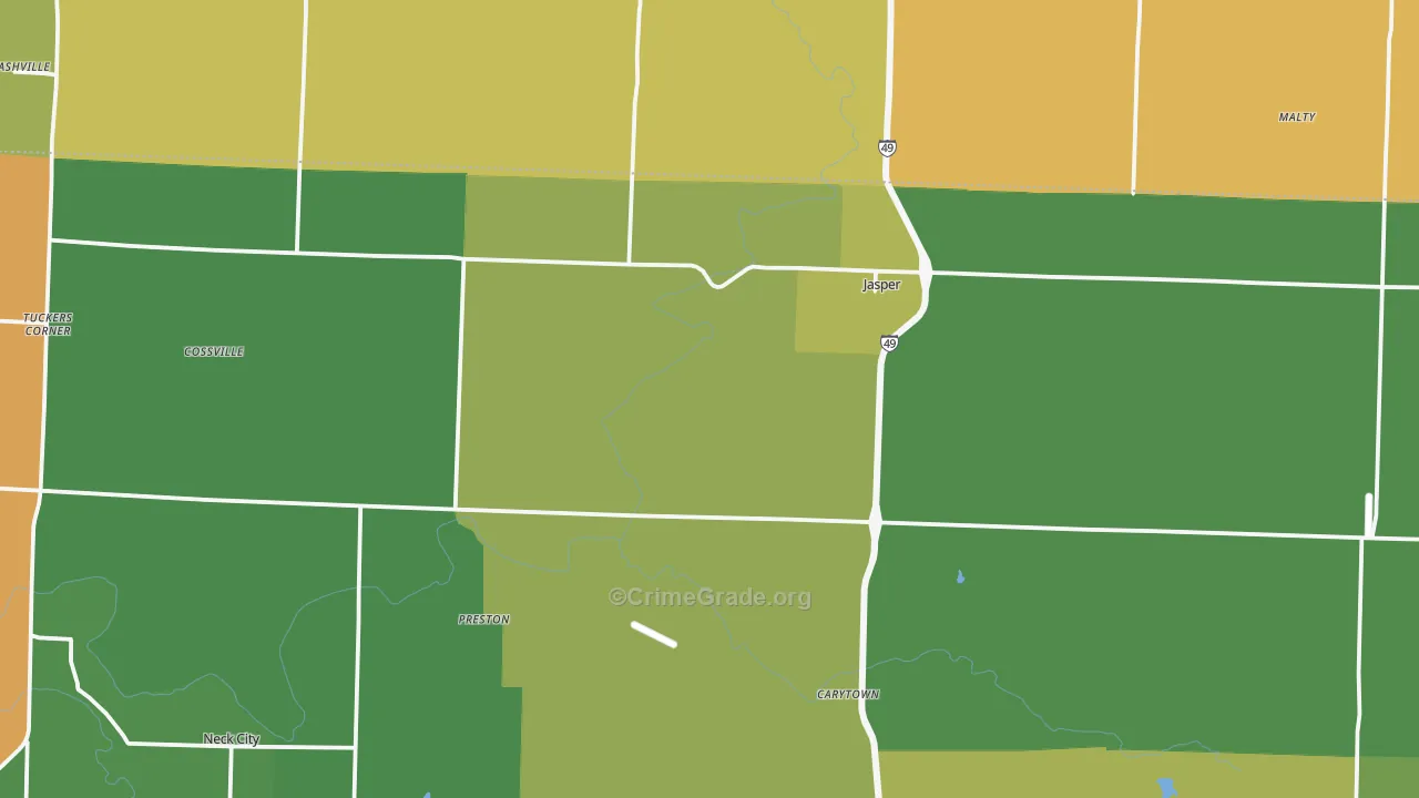64755, MO Map of Theft Rates