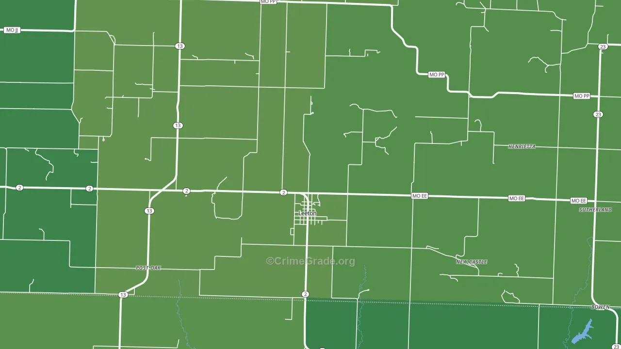 64761, MO Map of Theft Rates