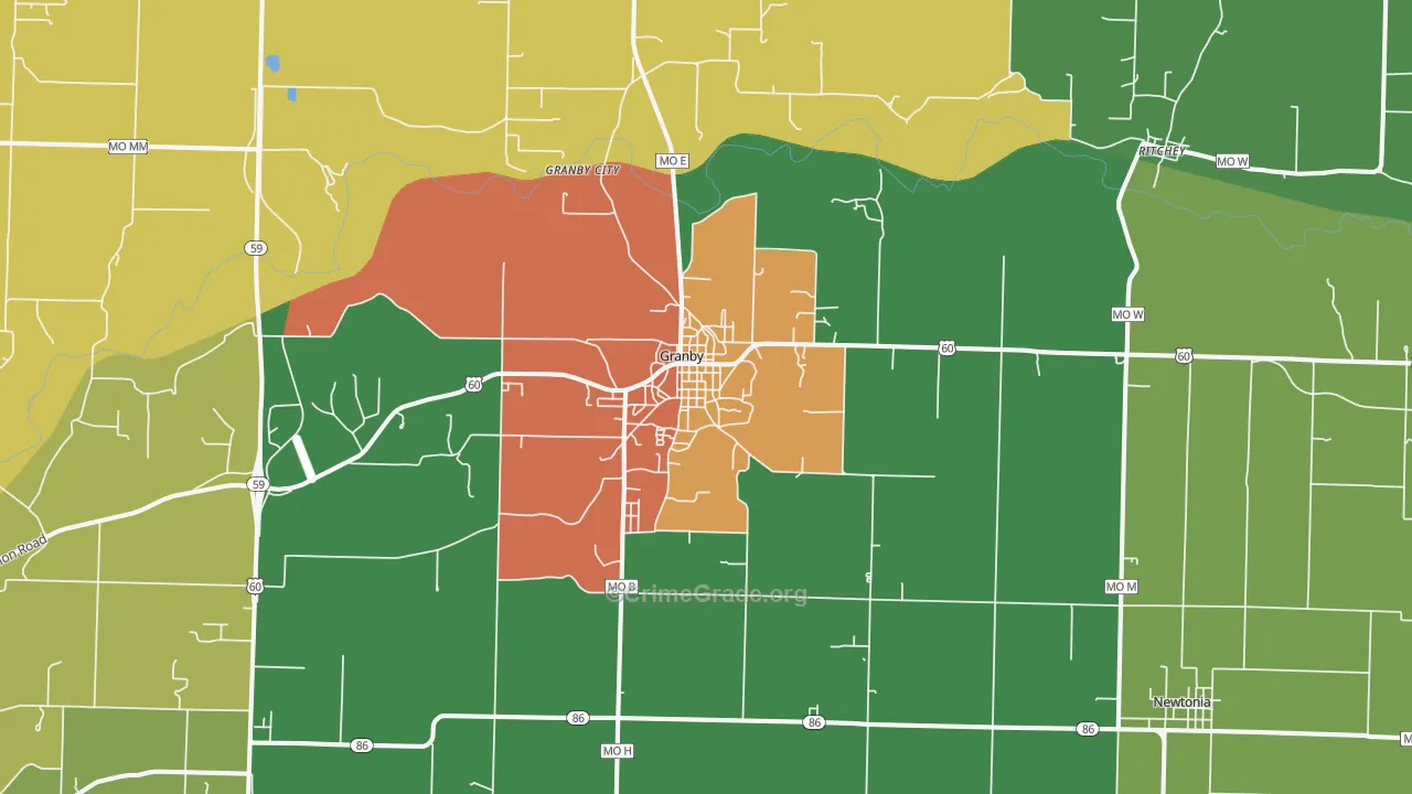 64844, MO Map of Theft Rates