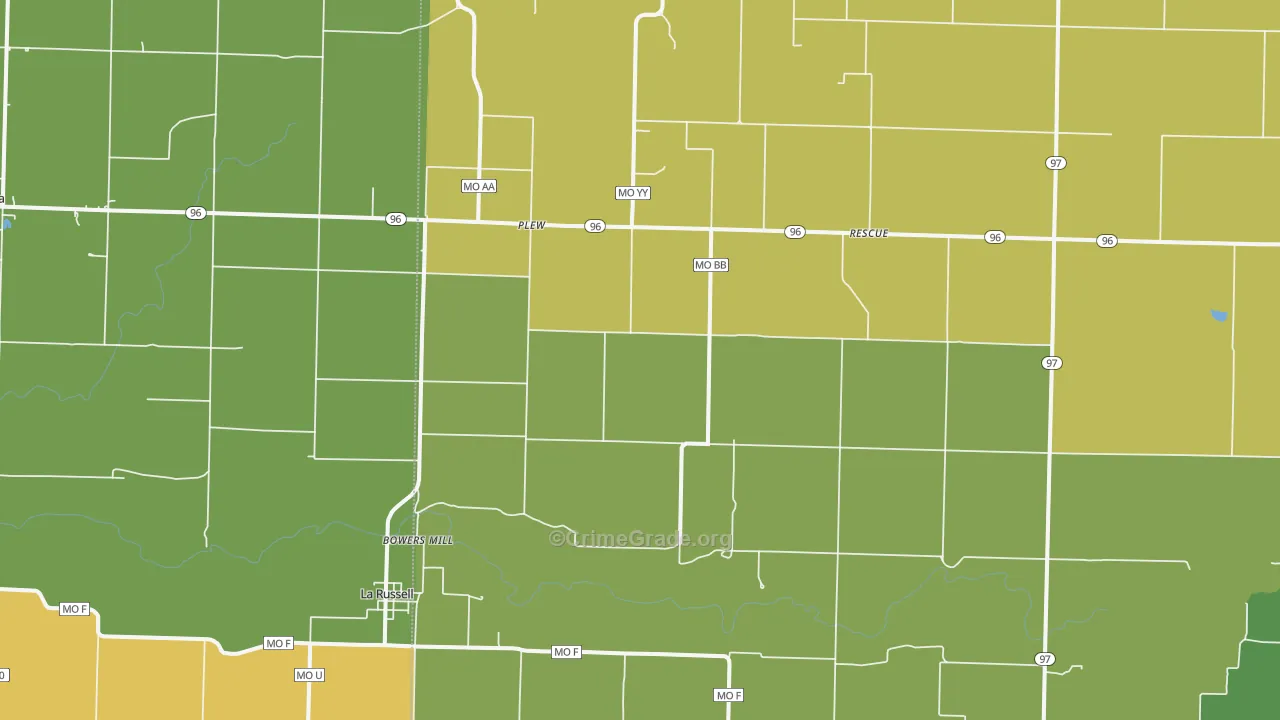 64848, MO Map of Theft Rates