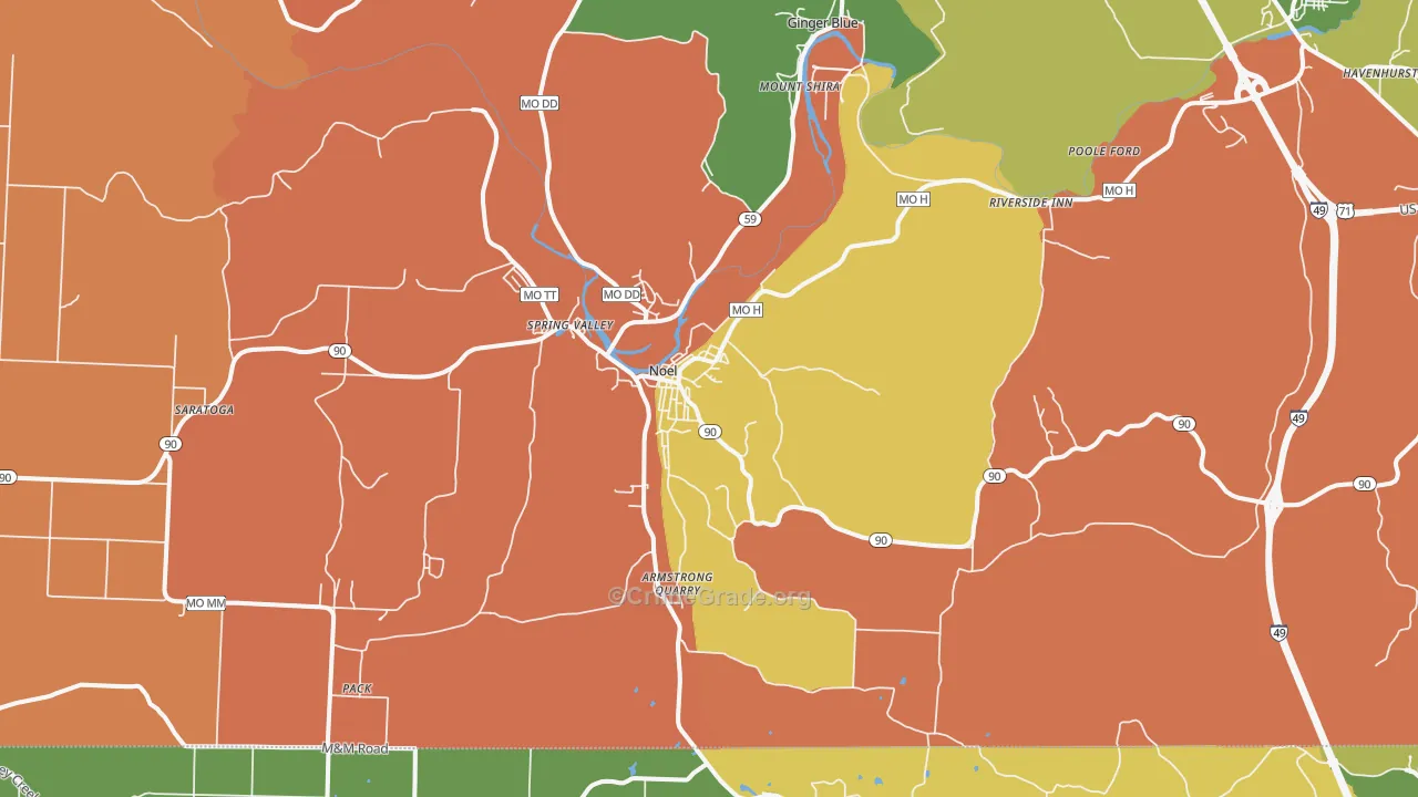 64854, MO Map of Theft Rates