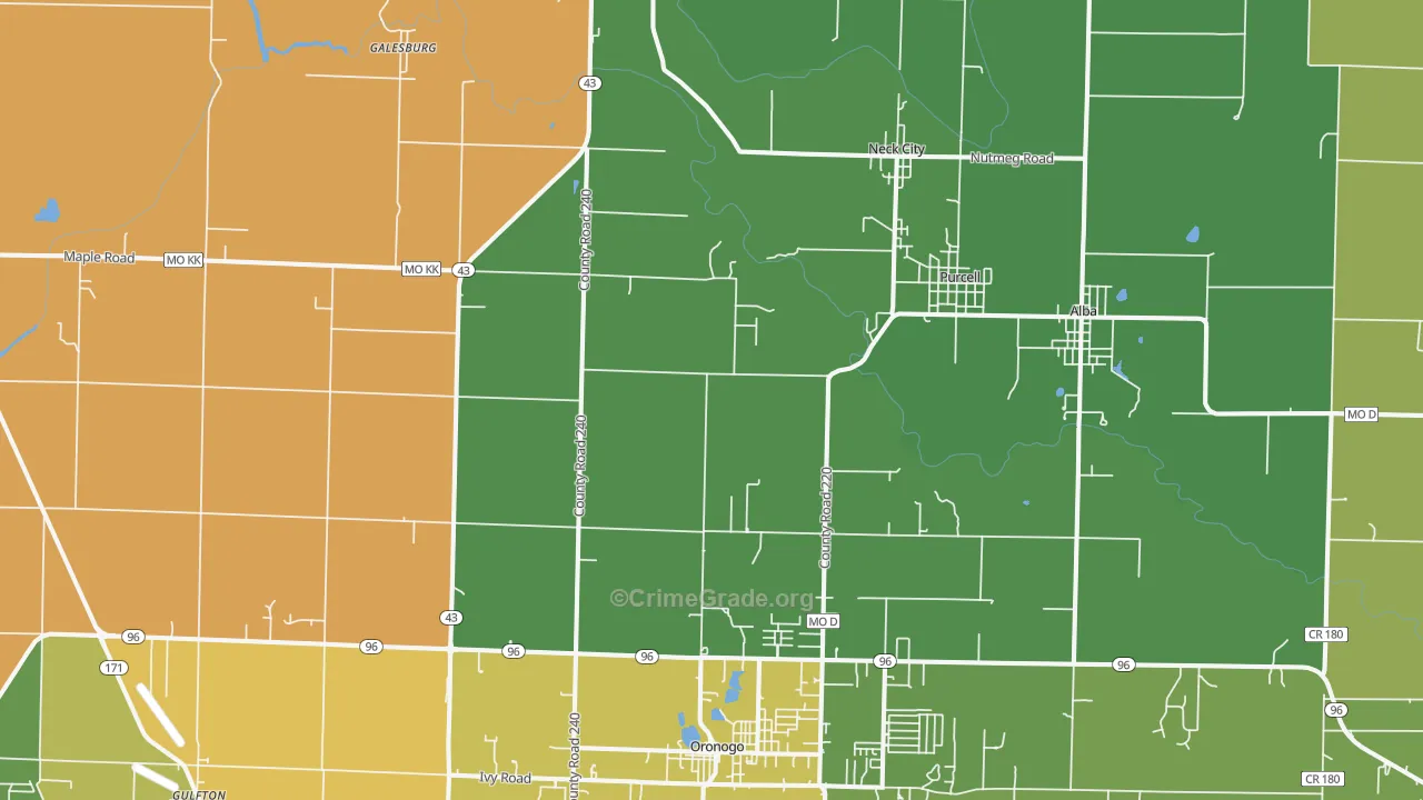 64855, MO Map of Theft Rates