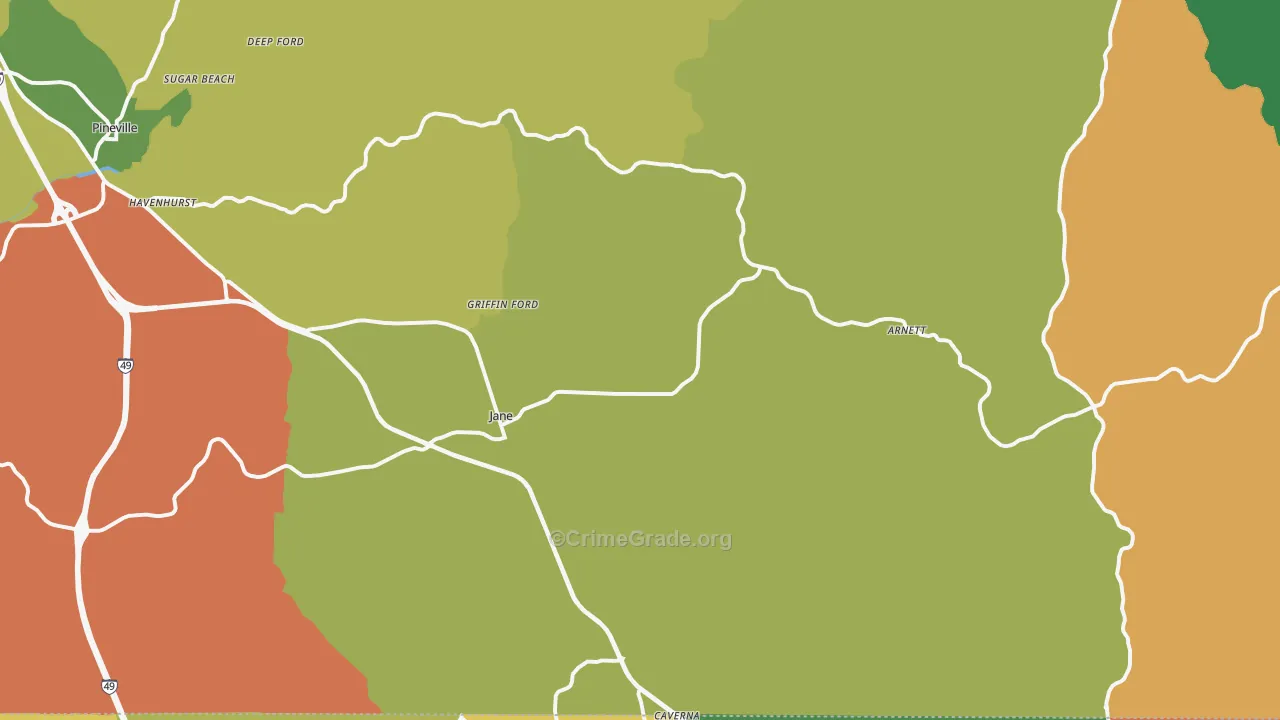 64856, MO Map of Theft Rates
